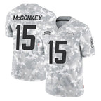 Johmsee LA.Chargers #15 Ladd McConkey Player Arctic Camo Salute To Service Limited Game Stitched Jerseys