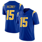Johmsee LA.Chargers #15 Ladd McConkey Player Royal Limited Vapor Home Game Stitched Jerseys