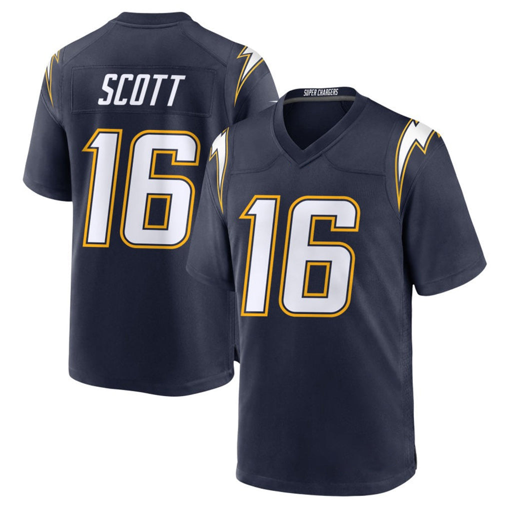 Johmsee LA.Chargers #16 J.K. Scott Player Navy Alternate Home Game Stitched Jerseys