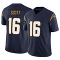 Johmsee LA.Chargers #16 J.K. Scott Player Navy Limited Vapor F.U.S.E. Home Game Stitched Jerseys