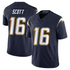 Johmsee LA.Chargers #16 J.K. Scott Player Navy Vapor F.U.S.E. Limited Home Game Stitched Jerseys