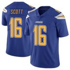 Johmsee LA.Chargers #16 J.K. Scott Player Royal Limited Color Rush Vapor Untouchable Home Game Stitched Jerseys