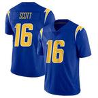 Johmsee LA.Chargers #16 J.K. Scott Player Royal Limited Vapor Home Game Stitched Jerseys