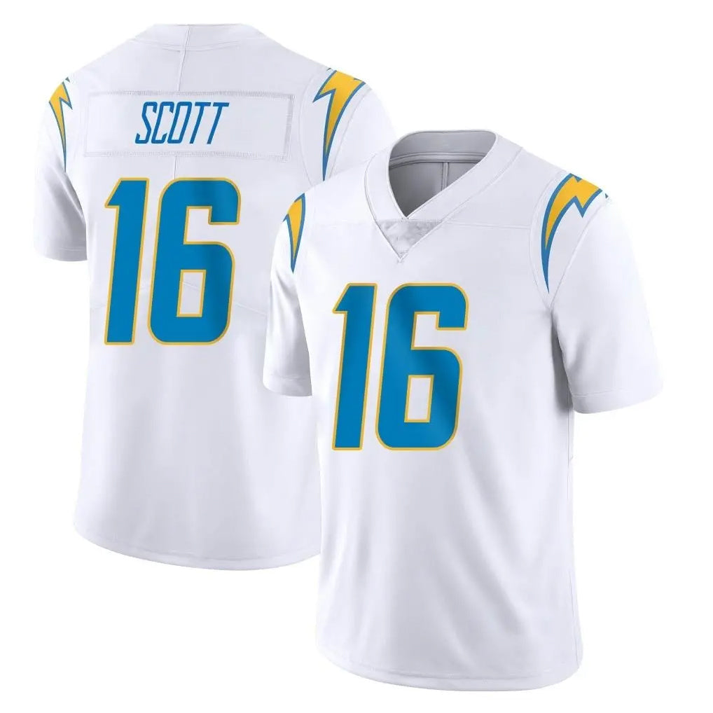Johmsee LA.Chargers #16 J.K. Scott Player White Limited Vapor Untouchable Home Game Stitched Jerseys