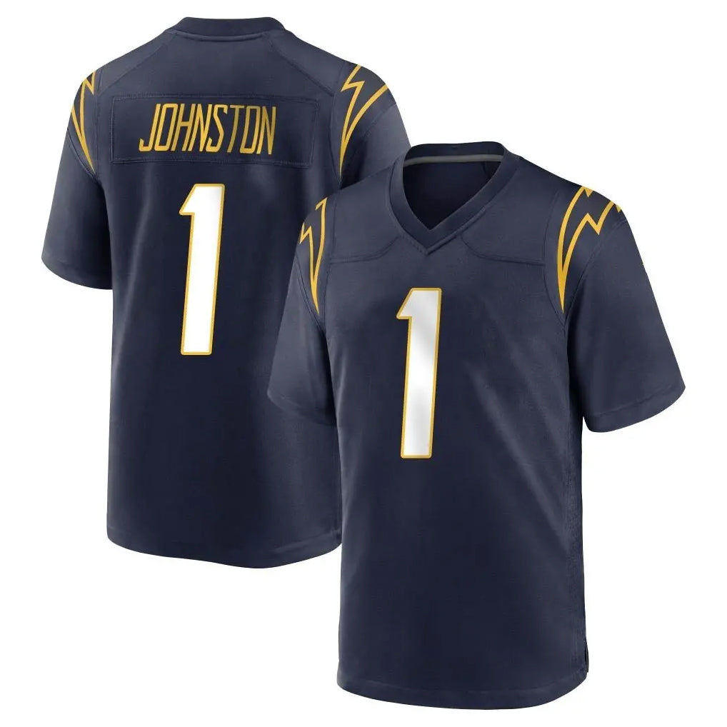Johmsee LA.Chargers #1 Quentin Johnston Player Navy Home Game Stitched Jerseys
