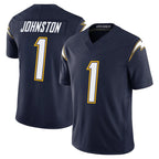 Johmsee LA.Chargers #1 Quentin Johnston Player Navy Vapor F.U.S.E. Limited Home Game Stitched Jerseys