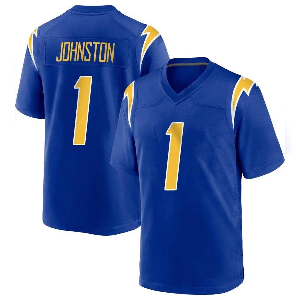 Johmsee LA.Chargers #1 Quentin Johnston Player Royal Home Game Stitched Jerseys
