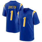 Johmsee LA.Chargers #1 Quentin Johnston Player Royal Home Game Stitched Jerseys