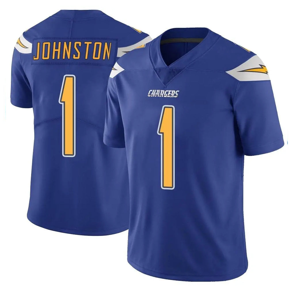 Johmsee LA.Chargers #1 Quentin Johnston Player Royal Limited Color Rush Vapor Untouchable Home Game Stitched Jerseys