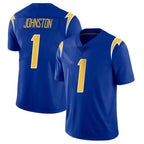 Johmsee LA.Chargers #1 Quentin Johnston Player Royal Limited Vapor Home Game Stitched Jerseys