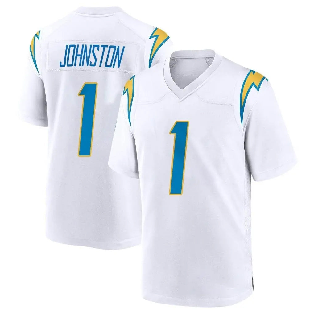 Johmsee LA.Chargers #1 Quentin Johnston Player White Home Game Stitched Jerseys