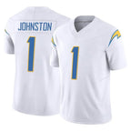 Johmsee LA.Chargers #1 Quentin Johnston Player White Limited Vapor F.U.S.E. Home Game Stitched Jerseys