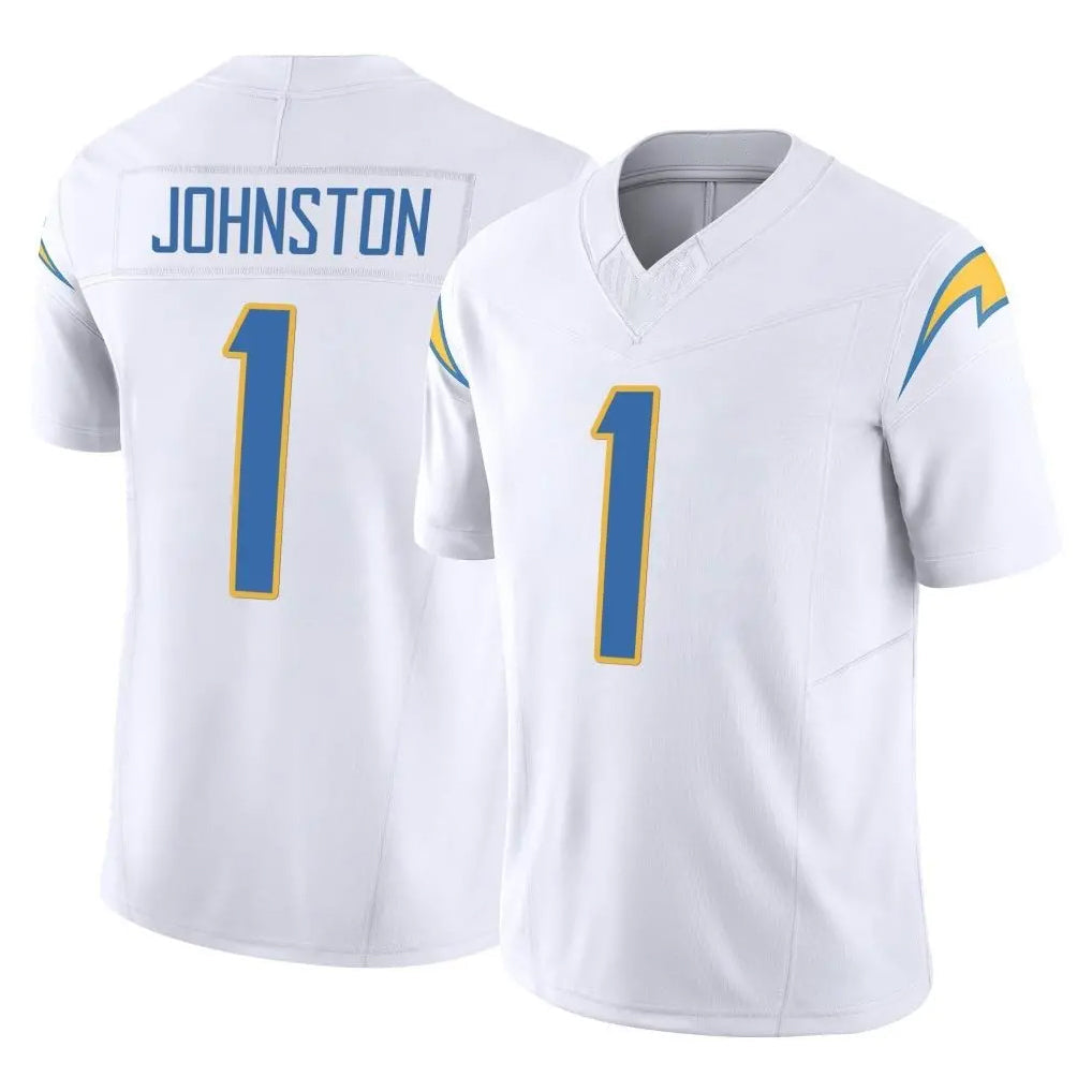 Johmsee LA.Chargers #1 Quentin Johnston Player White Limited Vapor F.U.S.E. Home Game Stitched Jerseys