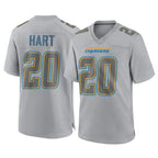 Johmsee LA.Chargers #20 Cam Hart Player Gray Atmosphere Fashion Home Game Stitched Jerseys