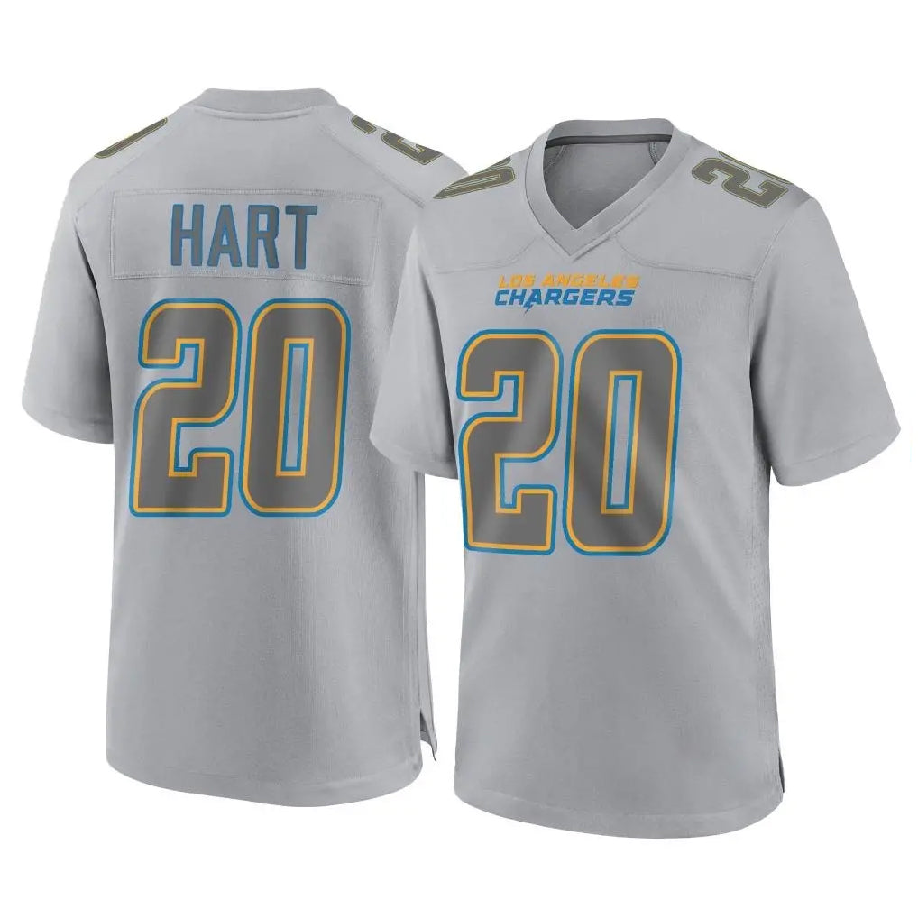 Johmsee LA.Chargers #20 Cam Hart Player Gray Atmosphere Fashion Home Game Stitched Jerseys