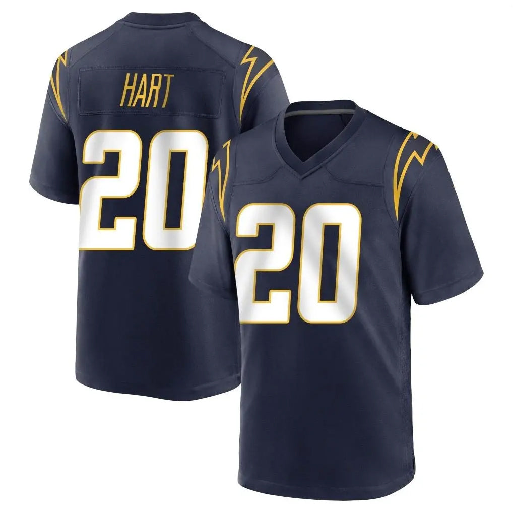 Johmsee LA.Chargers #20 Cam Hart Player Navy Home Game Stitched Jerseys