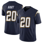 Johmsee LA.Chargers #20 Cam Hart Player Navy Vapor F.U.S.E. Limited Home Game Stitched Jerseys