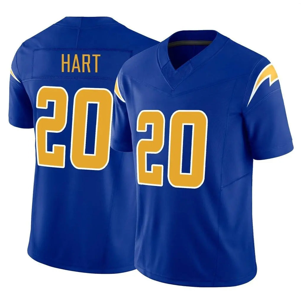Johmsee LA.Chargers #20 Cam Hart Player Royal Limited Vapor F.U.S.E. Home Game Stitched Jerseys