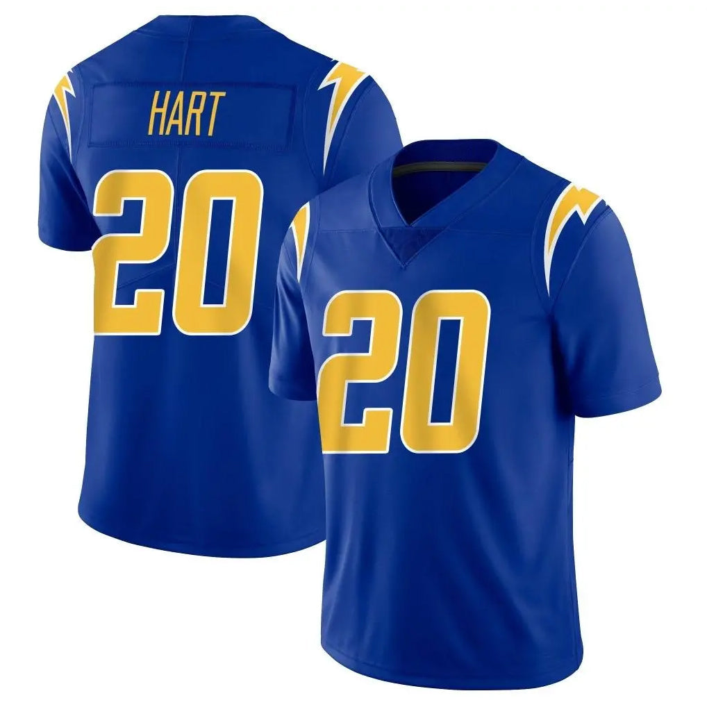 Johmsee LA.Chargers #20 Cam Hart Player Royal Limited Vapor Home Game Stitched Jerseys