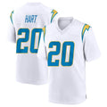 Johmsee LA.Chargers #20 Cam Hart Player White Home Game Stitched Jerseys