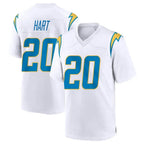 Johmsee LA.Chargers #20 Cam Hart Player White Home Game Stitched Jerseys