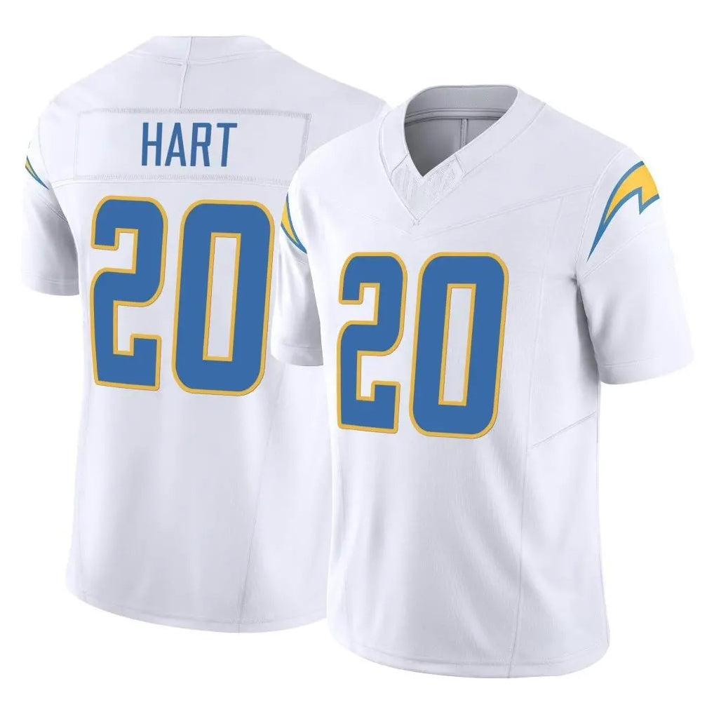 Johmsee LA.Chargers #20 Cam Hart Player White Limited Vapor F.U.S.E. Home Game Stitched Jerseys