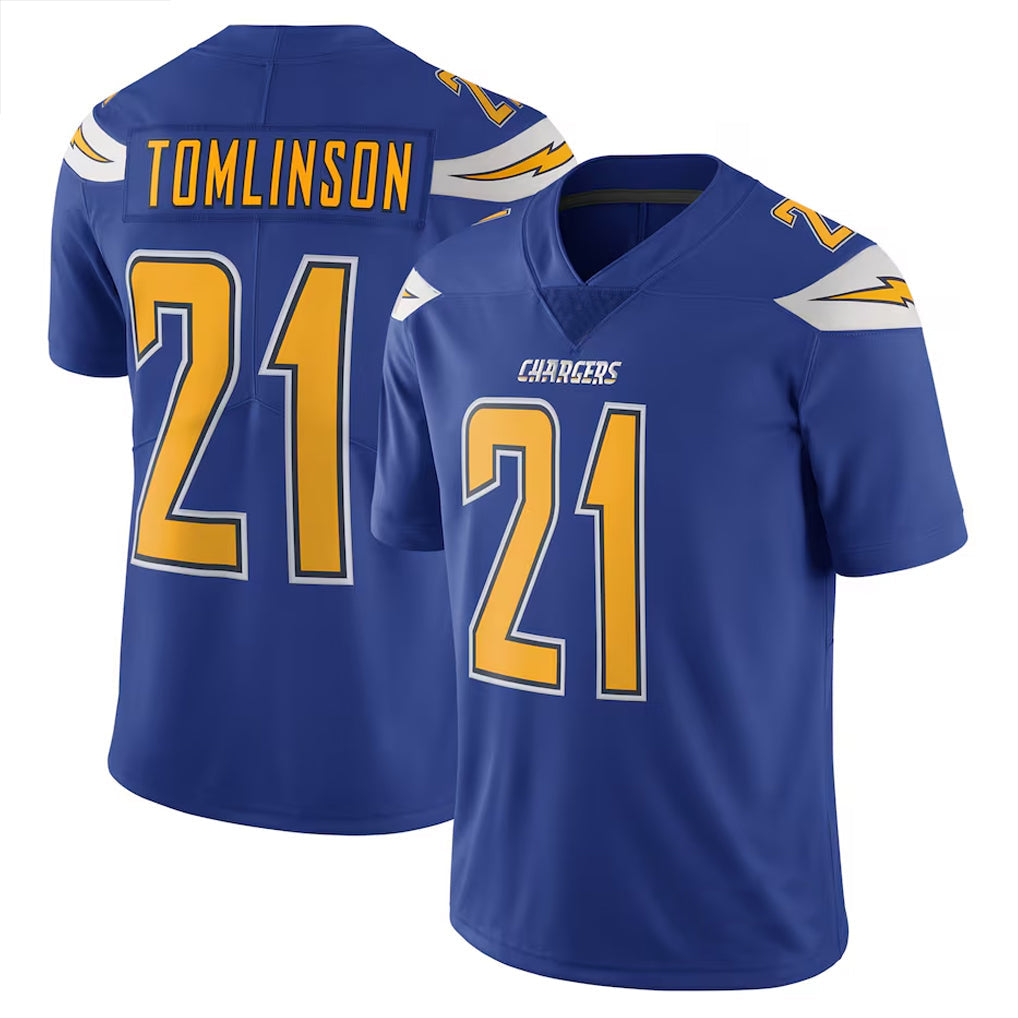 Johmsee LA.Chargers #21 LaDainian Tomlinson Player Navy Color Rush Vapor Untouchable Stitched Jerseys