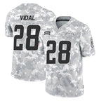 Johmsee LA.Chargers #28 Kimani Vidal Player Arctic Camo Salute To Service Limited Game Stitched Jerseys