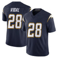 Johmsee LA.Chargers #28 Kimani Vidal Player Navy Vapor F.U.S.E. Limited Home Game Stitched Jerseys