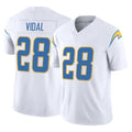 Johmsee LA.Chargers #28 Kimani Vidal Player White Limited Vapor F.U.S.E. Home Game Stitched Jerseys