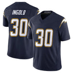 Johmsee LA.Chargers #30 Alec Ingold Player Navy Vapor F.U.S.E. Limited Home Game Stitched Jerseys