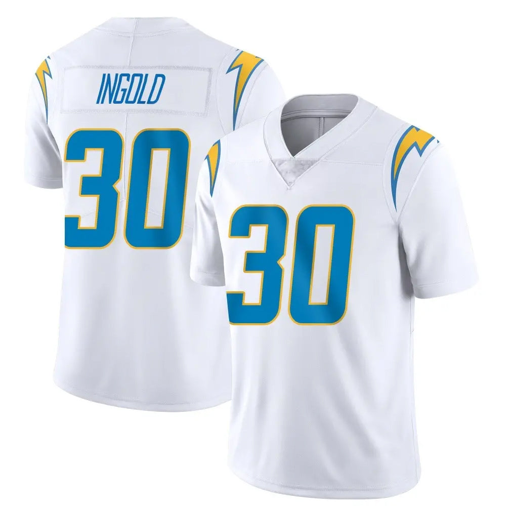 Johmsee LA.Chargers #30 Alec Ingold Player White Limited Vapor Untouchable Home Game Stitched Jerseys