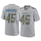 Johmsee LA.Chargers #45 Tuli Tuipulotu Player Gray Atmosphere Fashion Home Game Stitched Jerseys