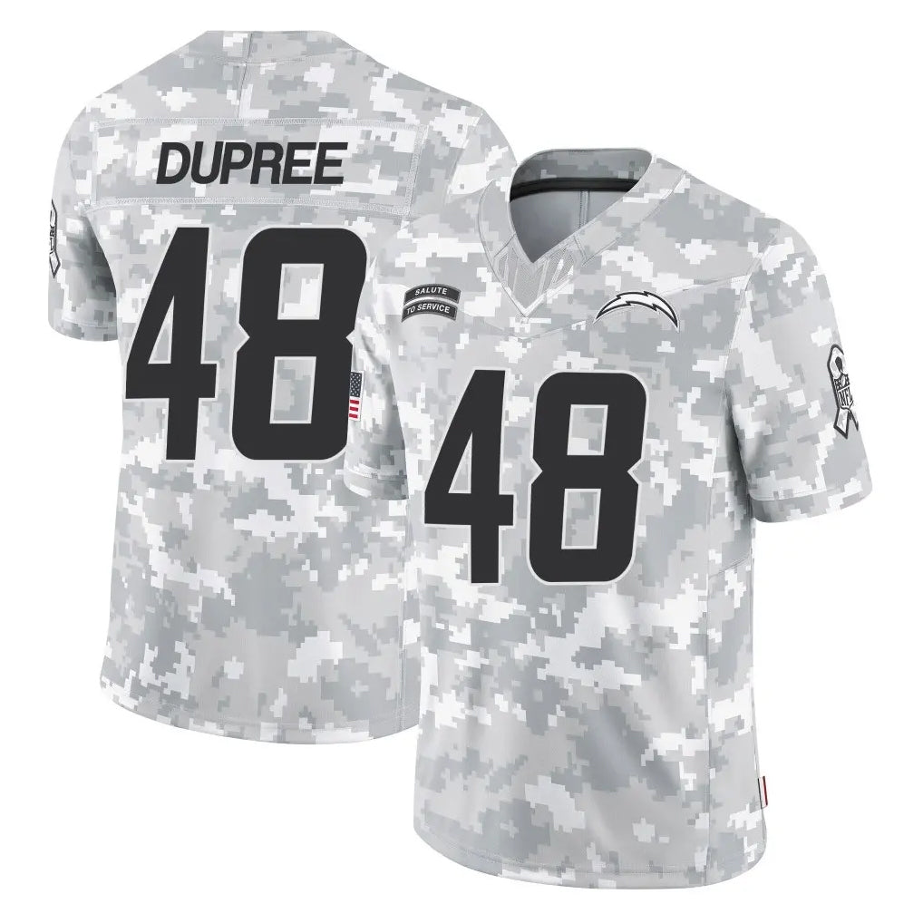 Johmsee LA.Chargers #48 Bud Dupree Player Arctic Camo Salute To Service Limited Game Stitched Jerseys