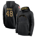 Johmsee LA.Chargers #48 Bud Dupree Player Black Salute to Service Hoodies Limited Game Stitched Jerseys