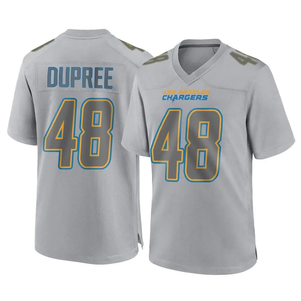 Johmsee LA.Chargers #48 Bud Dupree Player Gray Atmosphere Fashion Home Game Stitched Jerseys