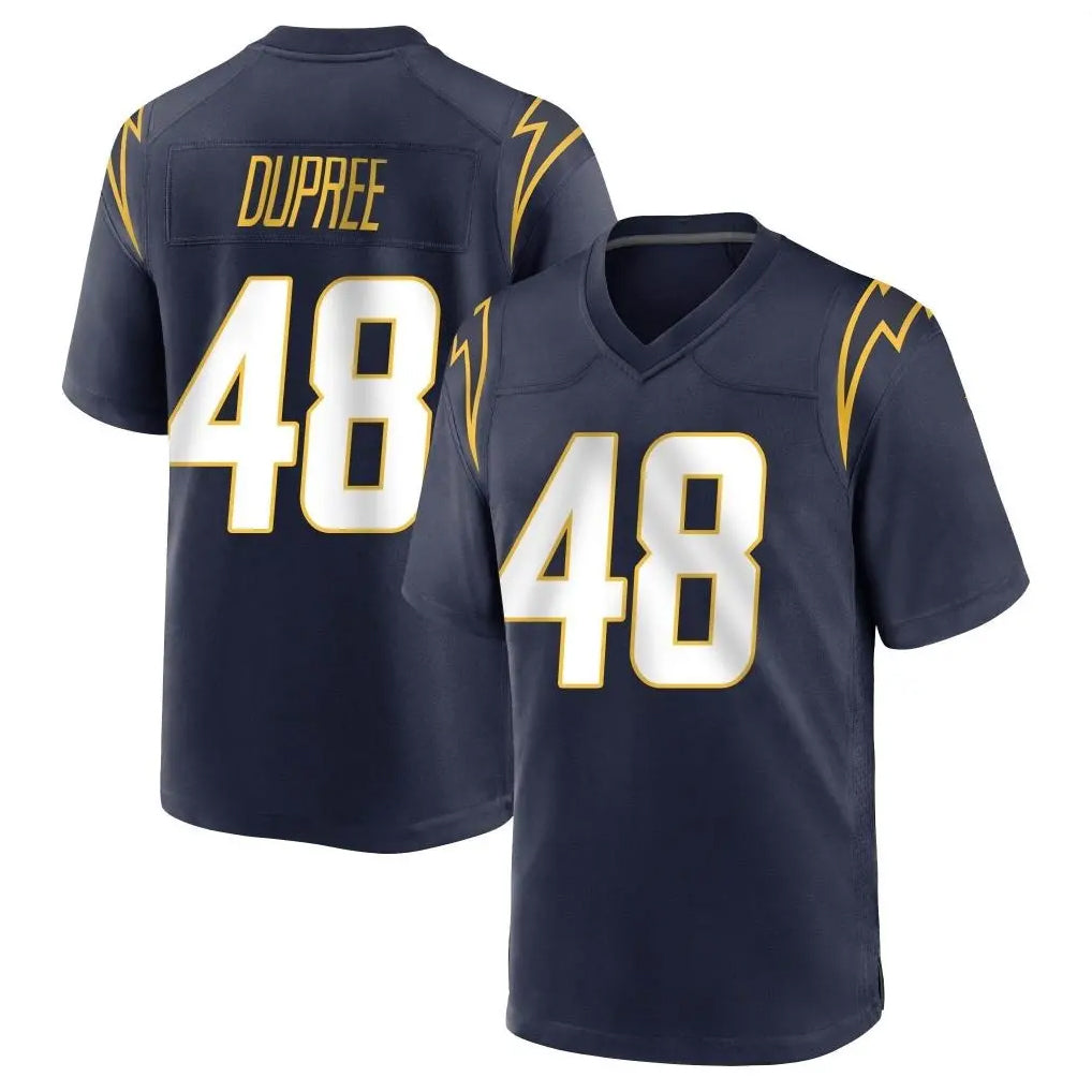 Johmsee LA.Chargers #48 Bud Dupree Player Navy Home Game Stitched Jerseys