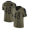 Johmsee LA.Chargers #48 Bud Dupree Player Olive Salute To Service Limited Game Stitched Jerseys