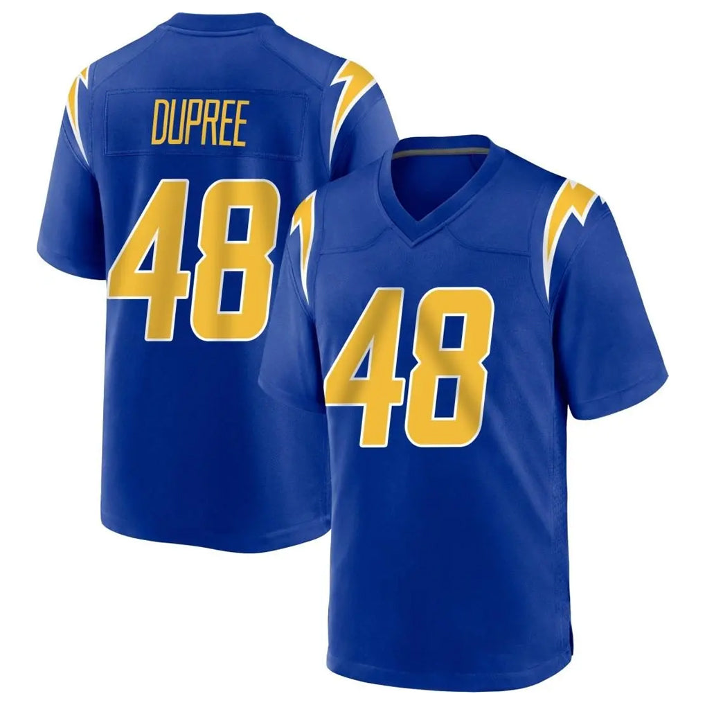 Johmsee LA.Chargers #48 Bud Dupree Player Royal Home Game Stitched Jerseys