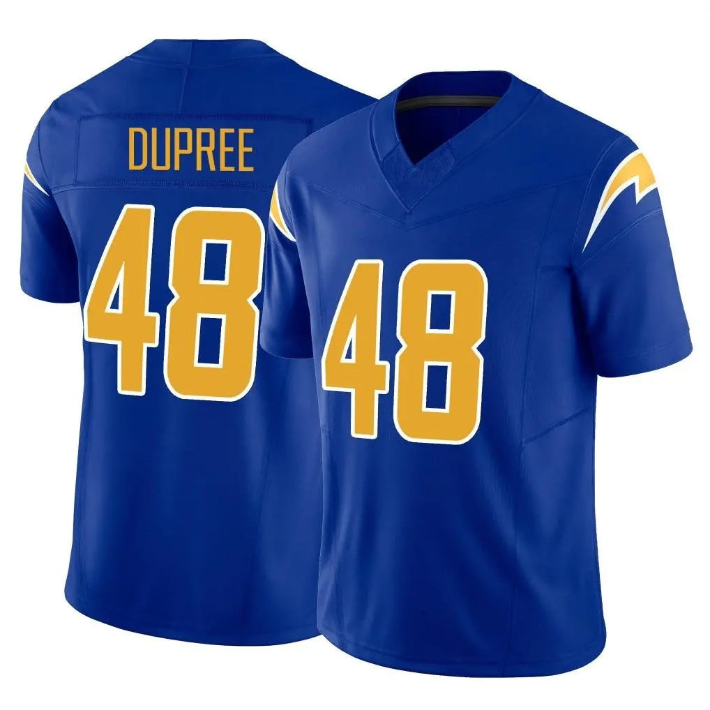 Johmsee LA.Chargers #48 Bud Dupree Player Royal Limited Vapor F.U.S.E. Home Game Stitched Jerseys