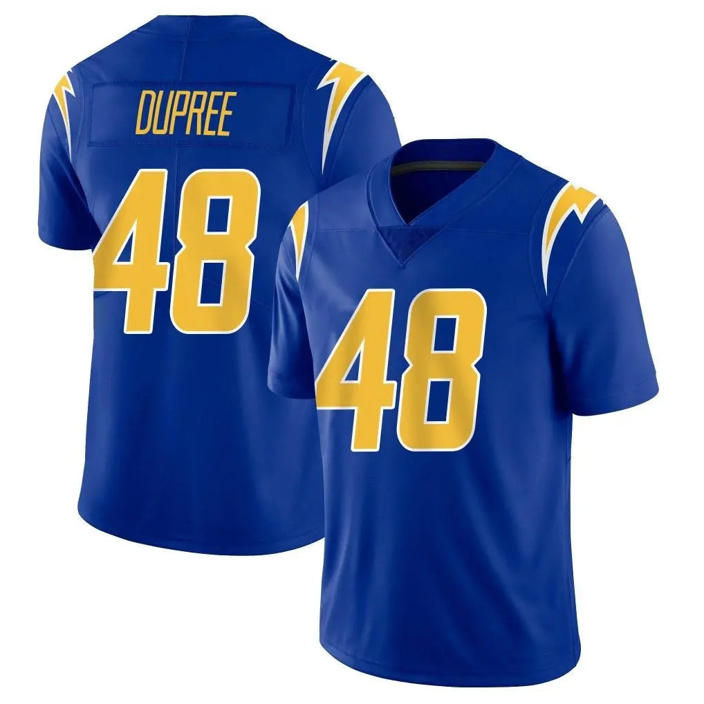 Johmsee LA.Chargers #48 Bud Dupree Player Royal Limited Vapor Home Game Stitched Jerseys