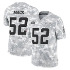 Johmsee LA.Chargers #52 Khalil Mack Player Arctic Camo Salute To Service Limited Game Stitched Jerseys