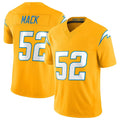 Johmsee LA.Chargers #52 Khalil Mack Player Gold Limited Vapor F.U.S.E. Home Game Stitched Jerseys