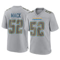 Johmsee LA.Chargers #52 Khalil Mack Player Gray Atmosphere Fashion Home Game Stitched Jerseys