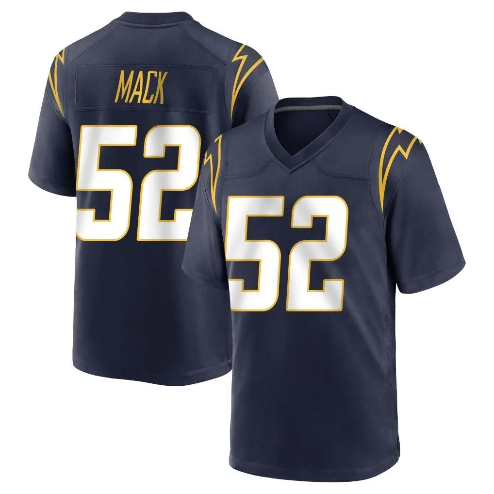 Johmsee LA.Chargers #52 Khalil Mack Player Navy Home Game Stitched Jerseys
