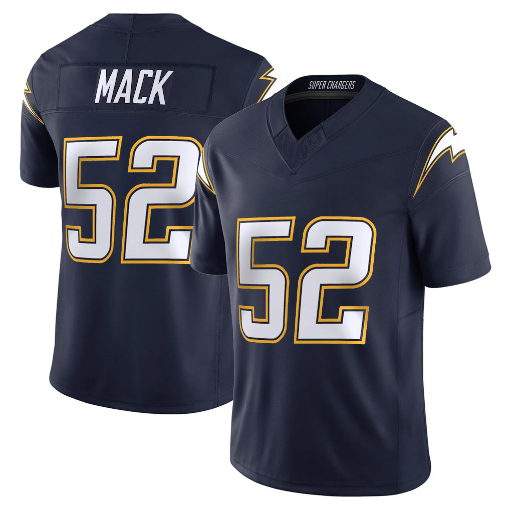 Johmsee LA.Chargers #52 Khalil Mack Player Navy Vapor F.U.S.E. Limited Home Game Stitched Jerseys