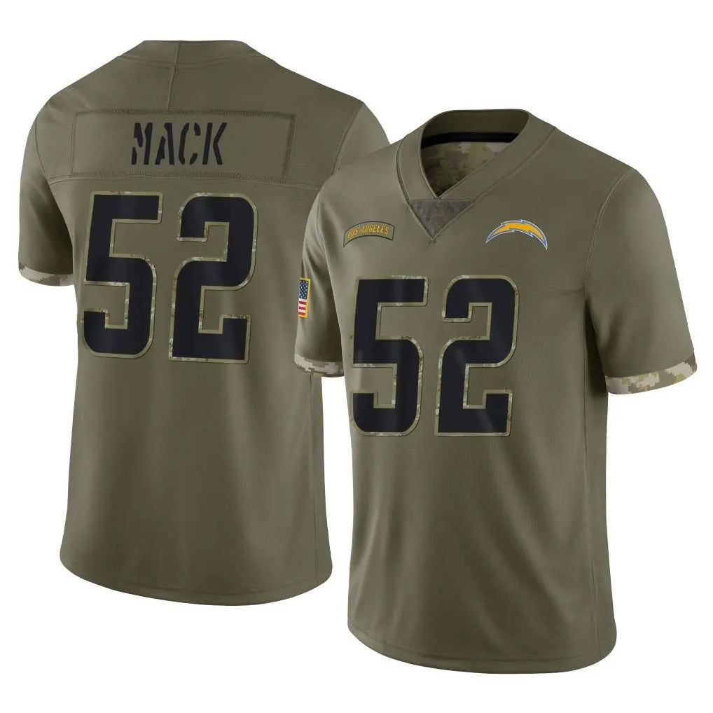 Johmsee LA.Chargers #52 Khalil Mack Player Olive Salute To Service Limited Stitched Jerseys