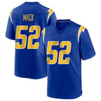 Johmsee LA.Chargers #52 Khalil Mack Player Royal Home Game Stitched Jerseys