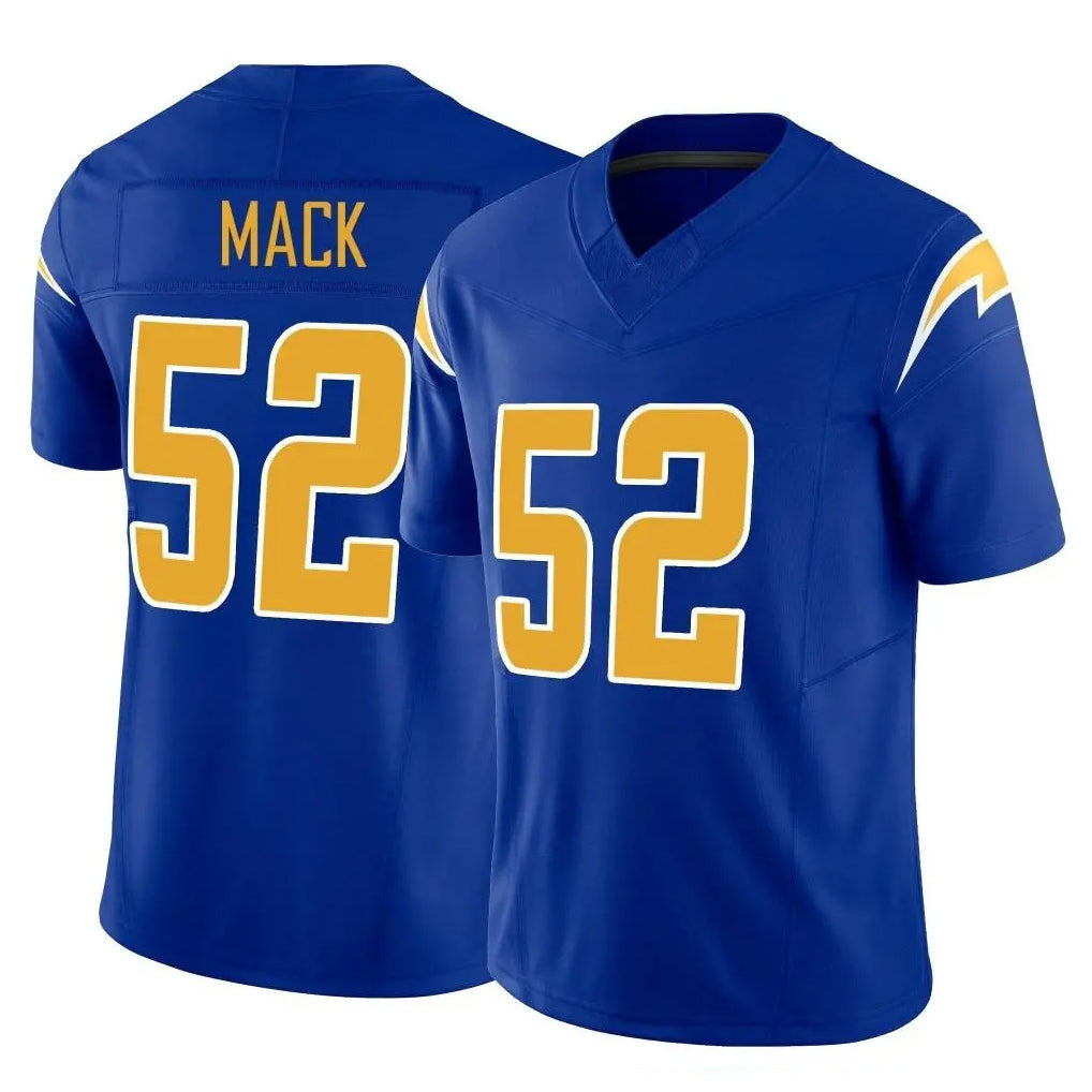 Johmsee LA.Chargers #52 Khalil Mack Player Royal Limited Vapor F.U.S.E. Home Game Stitched Jerseys