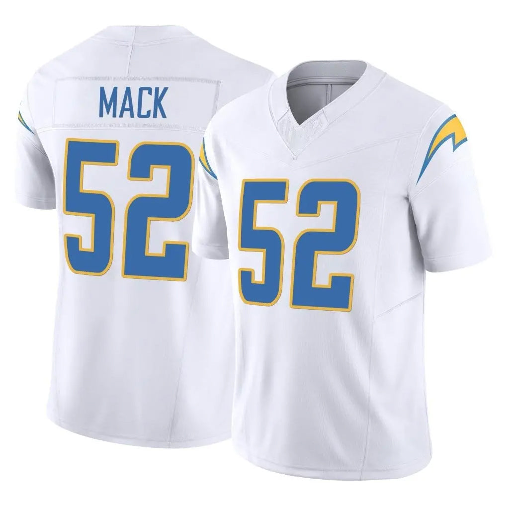 Johmsee LA.Chargers #52 Khalil Mack Player White Limited Vapor F.U.S.E. Home Game Stitched Jerseys